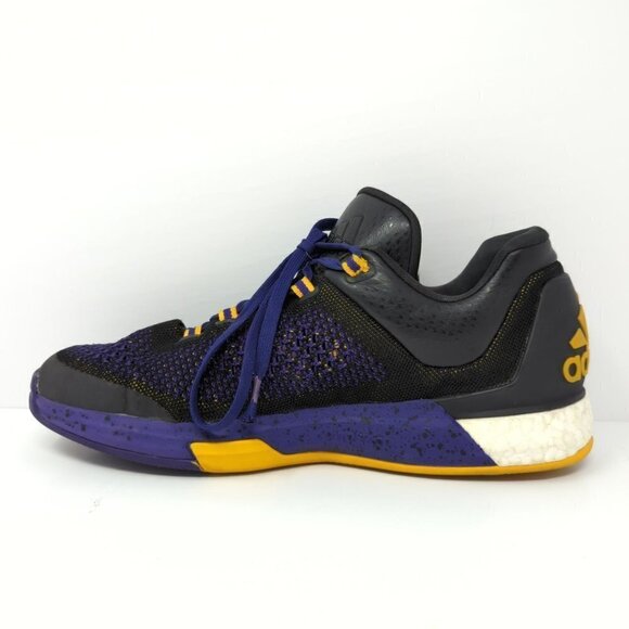 Adidas Crazylight Boost 2.5 Jeremy Lin LA Lakers Purple/Black/Yellow, Men's 12 - Picture 3 of 10